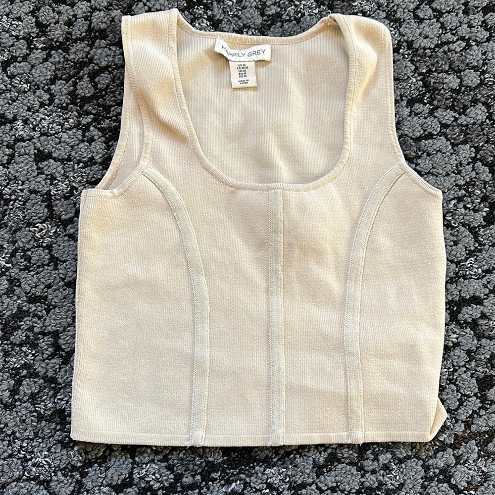 Nude crop top